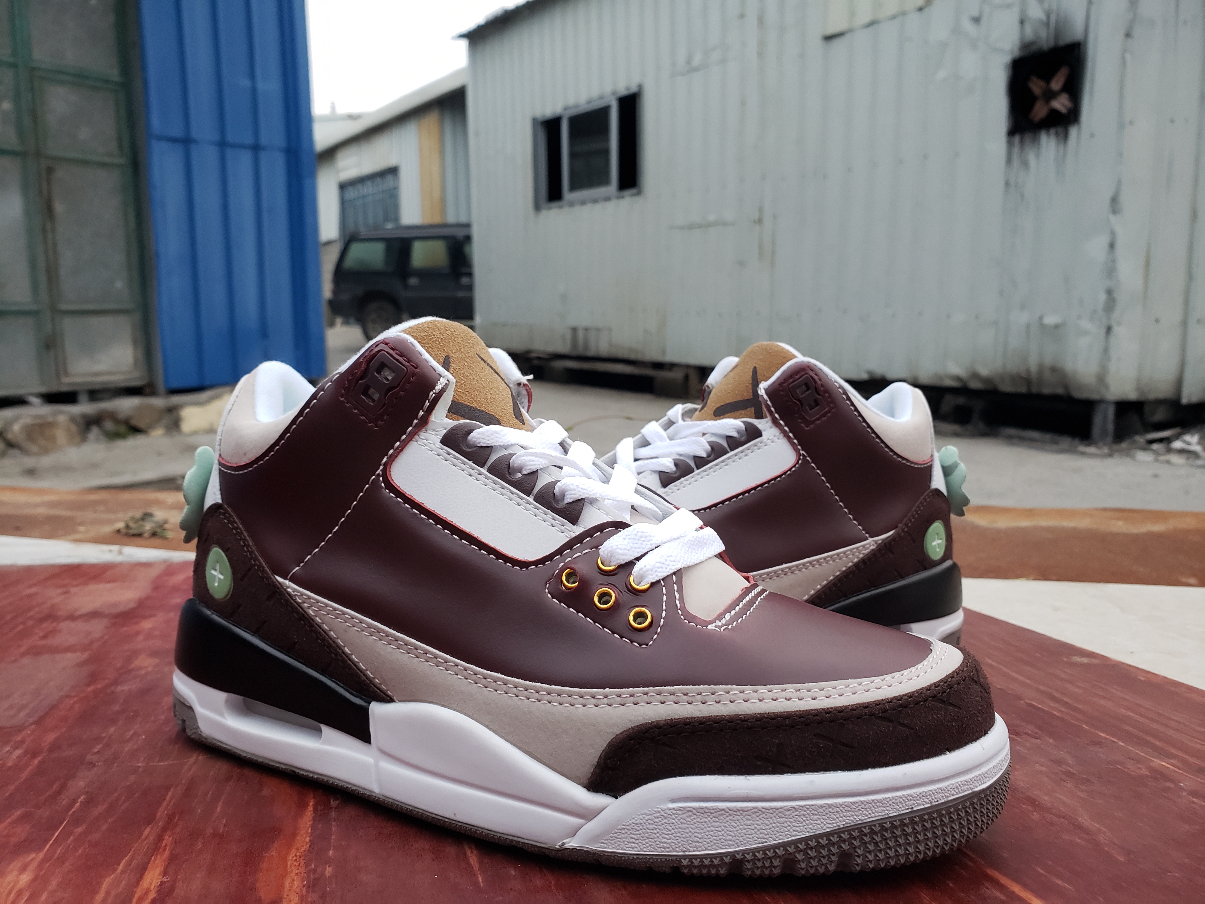 New Air Jordan 3 Retro Brown Grey Shoes